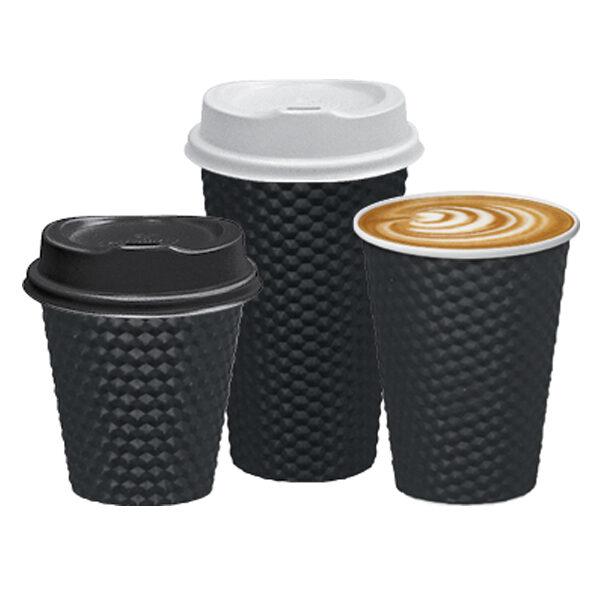 double wall hot cup black 600