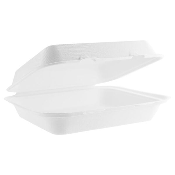 9 x 8 inch clam shell white